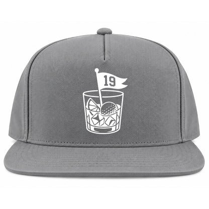 Grey 19th Hole And Drinks Golf Snapback Hat