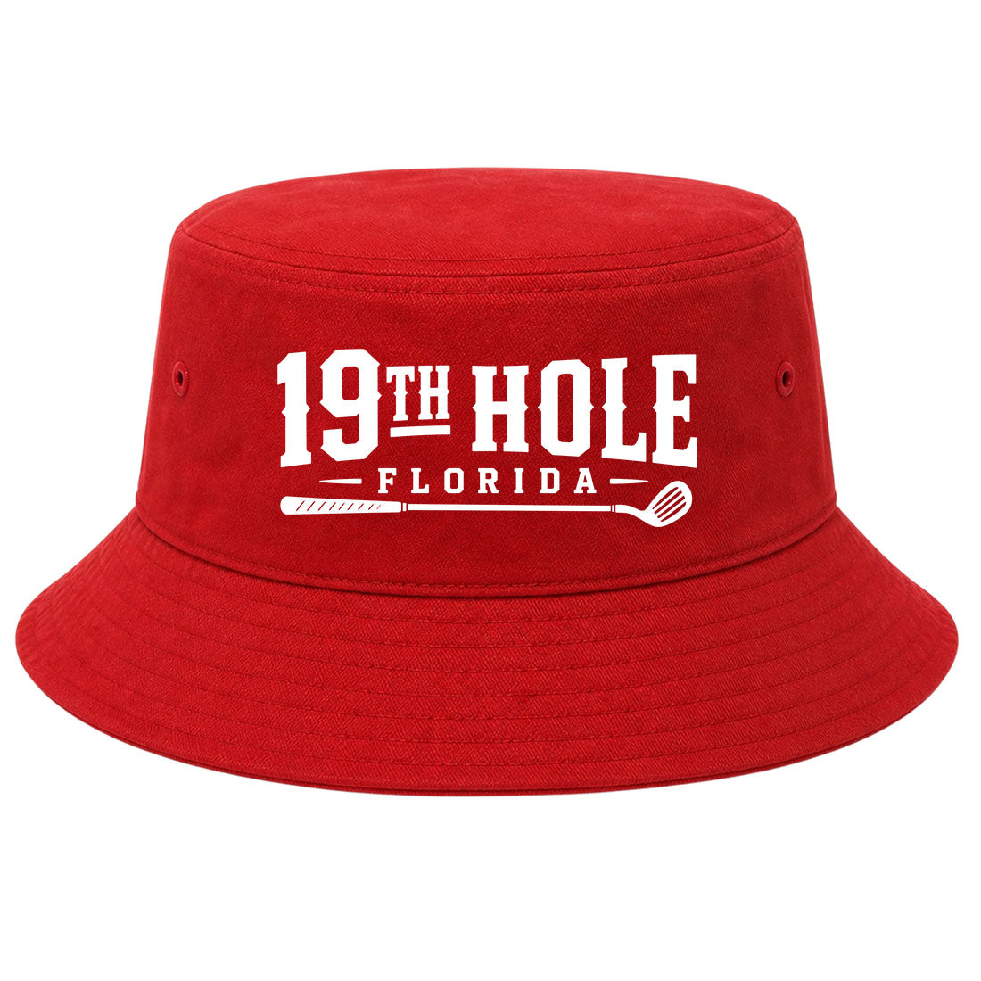 Red 19th Hole Florida Golf Bucket Hat