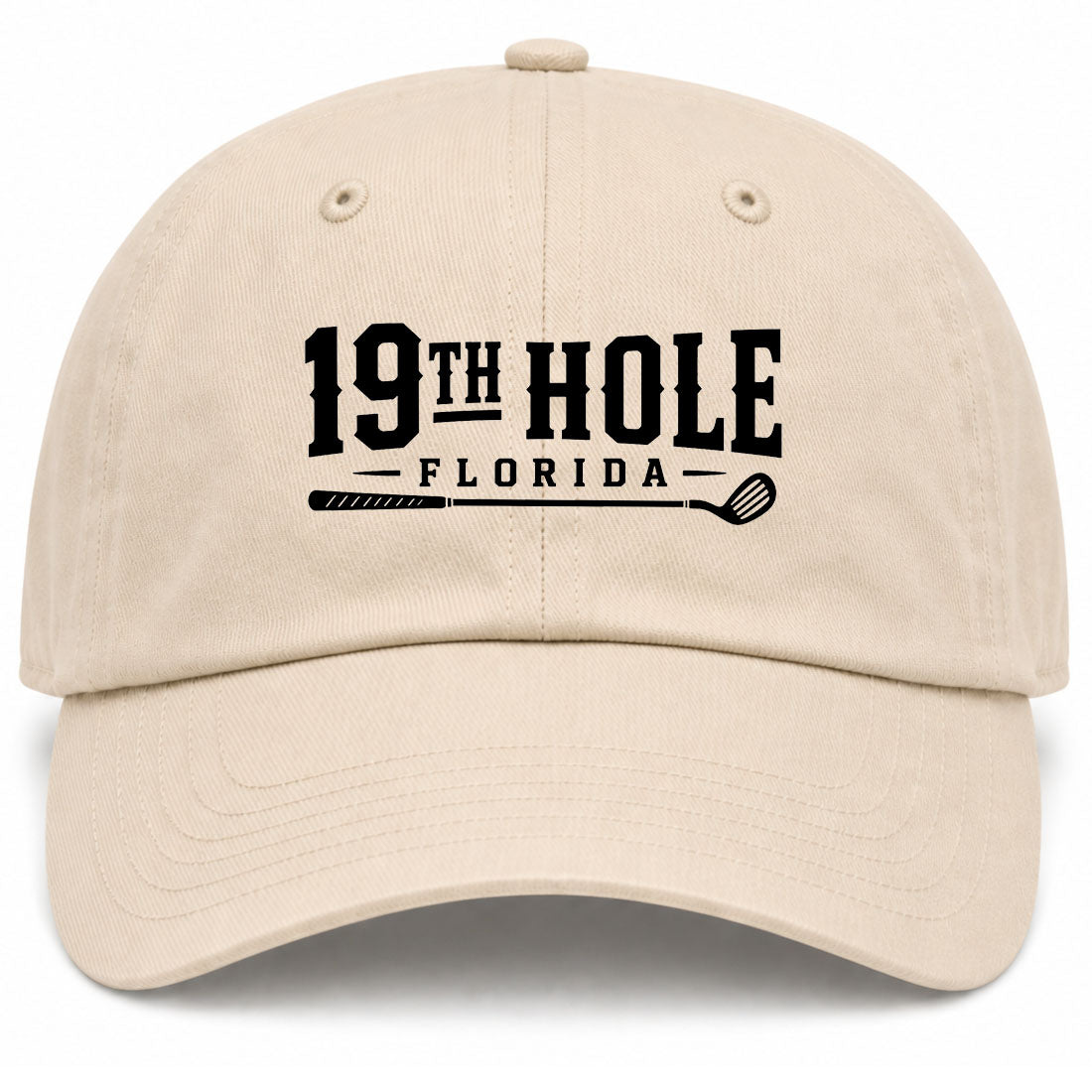 Beige 19th Hole Florida Golf Dad Hat