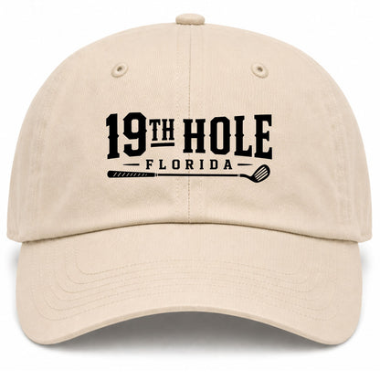 Beige 19th Hole Florida Golf Dad Hat