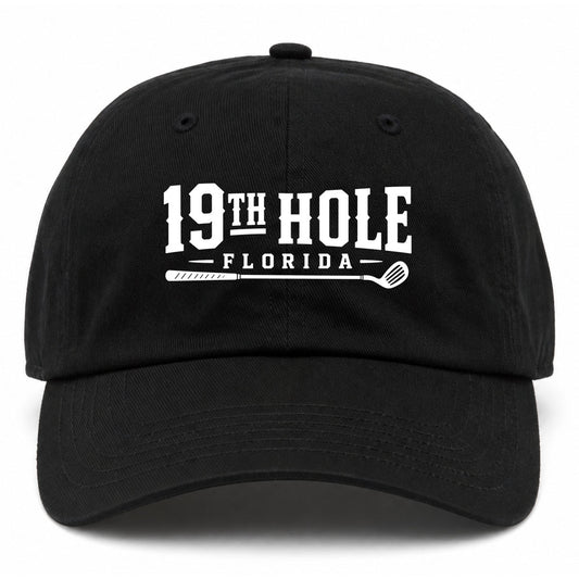 Black 19th Hole Florida Golf Dad Hat