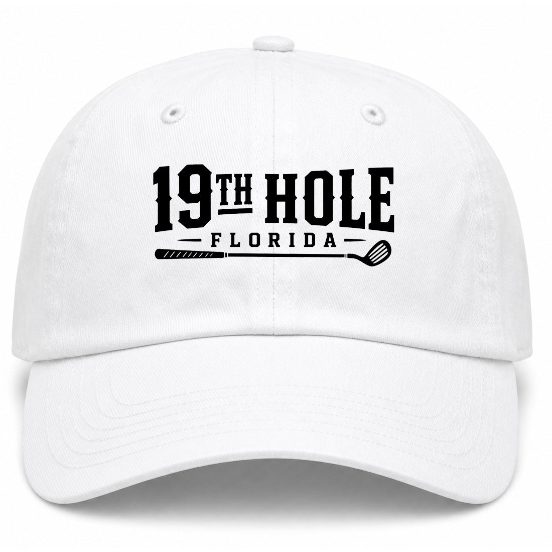 White 19th Hole Florida Golf Dad Hat