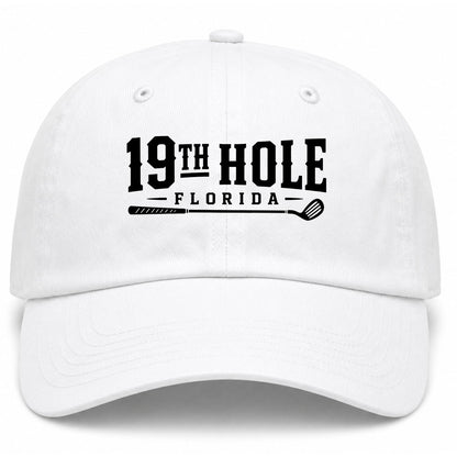 White 19th Hole Florida Golf Dad Hat