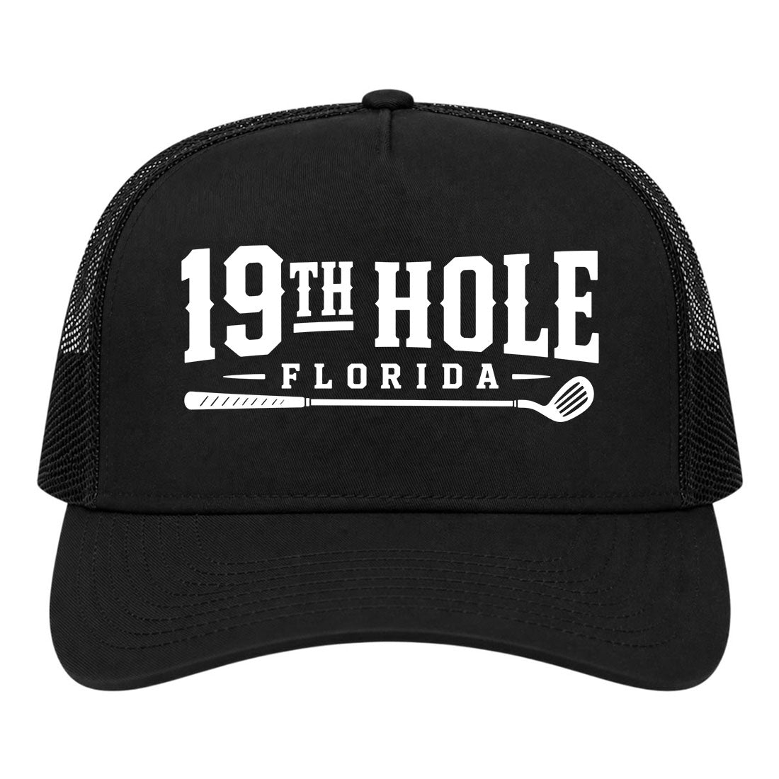 Black 19th Hole Florida Golf Trucker Hat