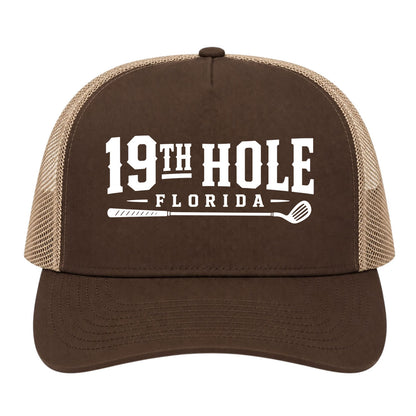 Brown 19th Hole Florida Golf Trucker Hat