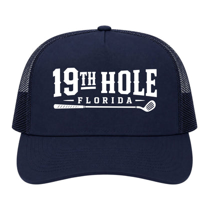Navy Blue 19th Hole Florida Golf Trucker Hat
