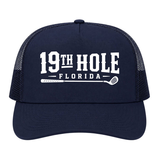 Navy Blue 19th Hole Florida Golf Trucker Hat