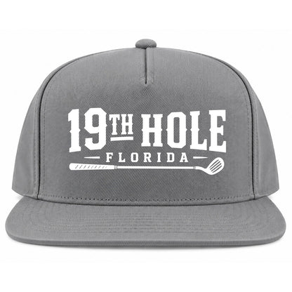 Grey 19th Hole Florida Golf Snapback Hat