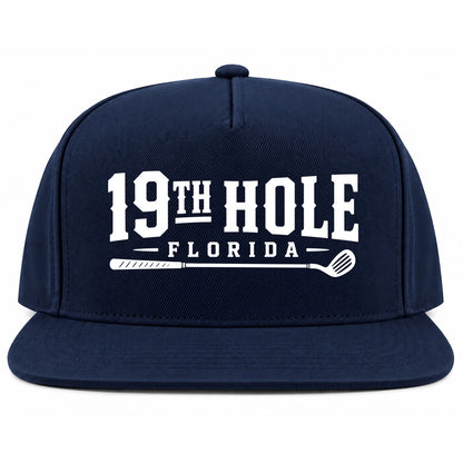 Navy Blue 19th Hole Florida Golf Snapback Hat