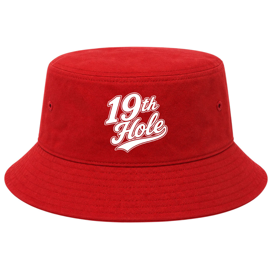 Red 19th Hole Golf Bucket Hat
