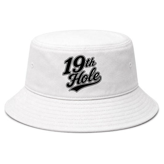 White 19th Hole Golf Bucket Hat