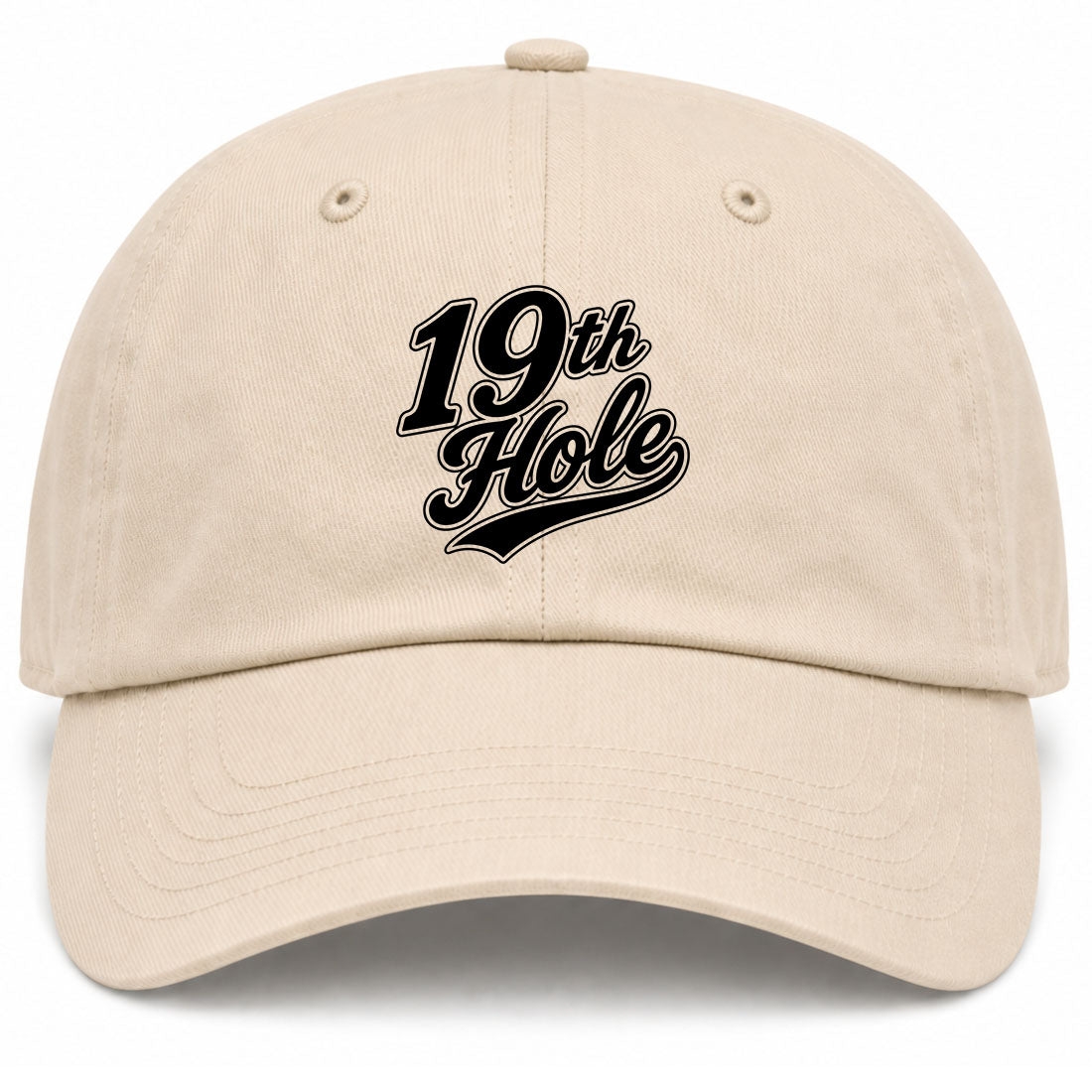 Beige 19th Hole Golf Dad Hat