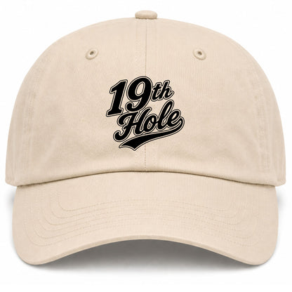 Beige 19th Hole Golf Dad Hat