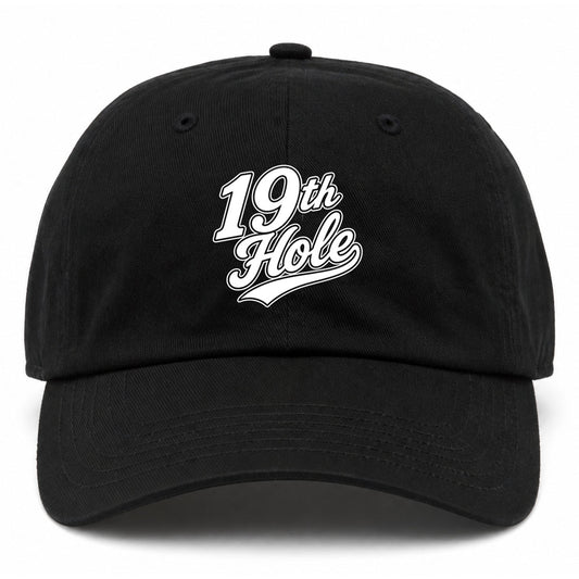 Black 19th Hole Golf Dad Hat