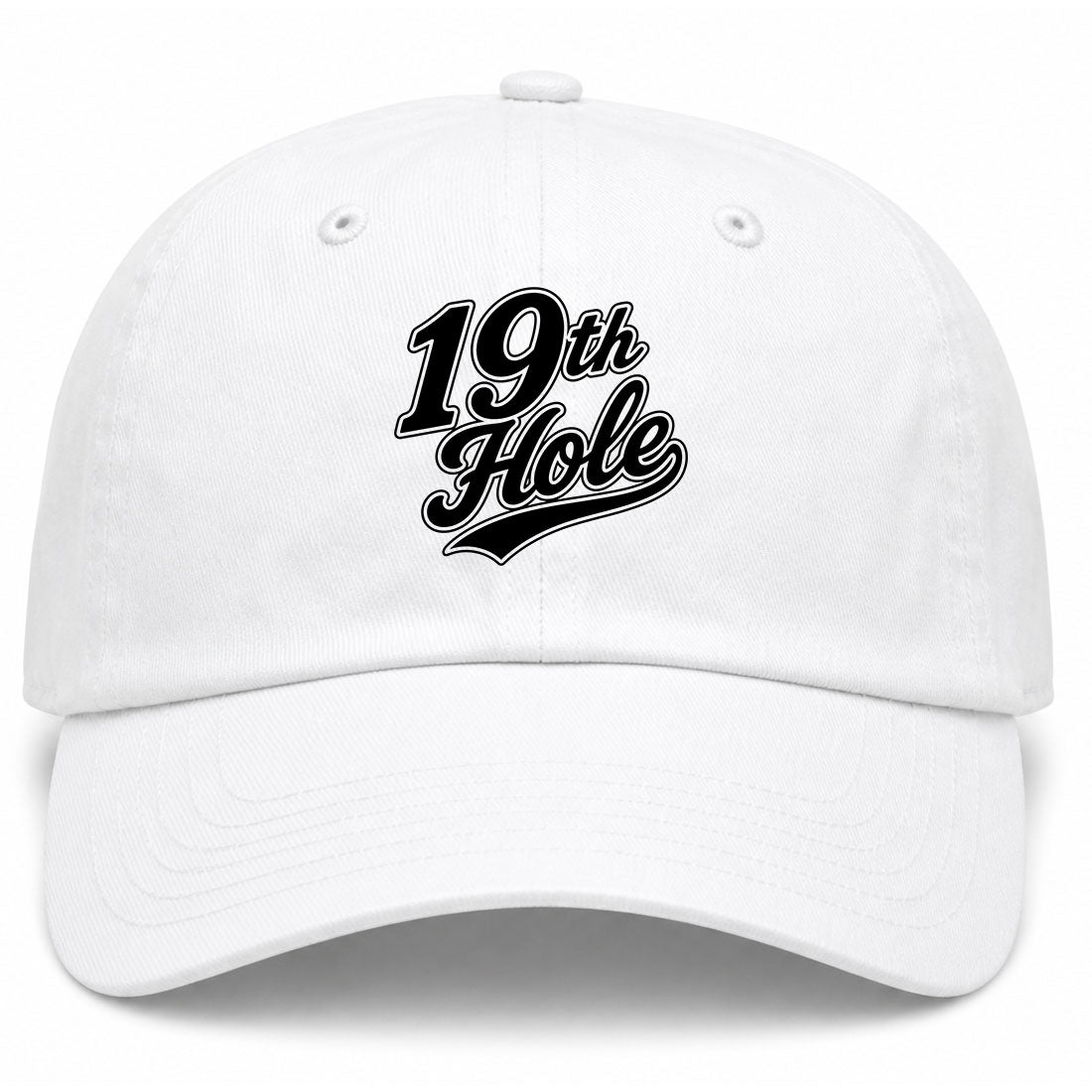 White 19th Hole Golf Dad Hat