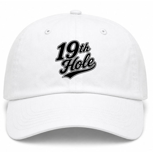 White 19th Hole Golf Dad Hat