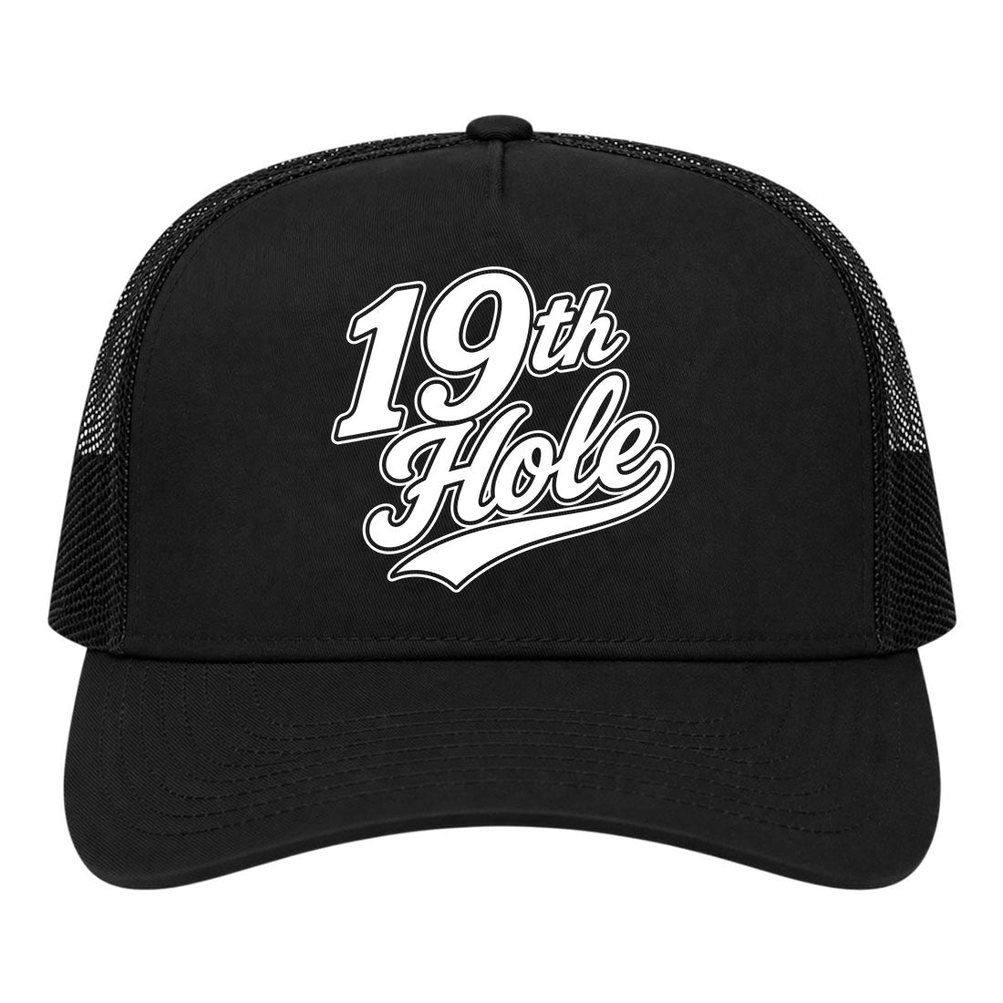 Black 19th Hole Golf Trucker Hat