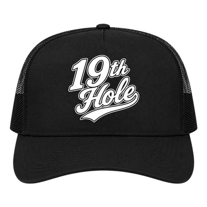 Black 19th Hole Golf Trucker Hat