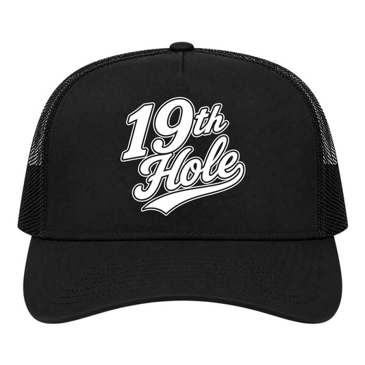 Black 19th Hole Golf Trucker Hat