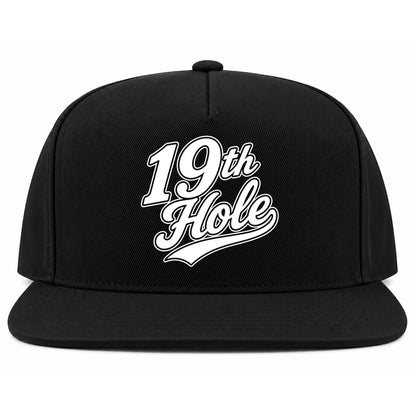 Black 19th Hole Golf Snapback Hat