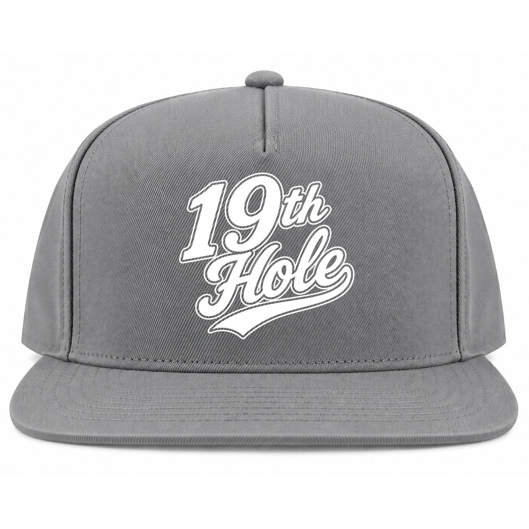 Grey 19th Hole Golf Snapback Hat