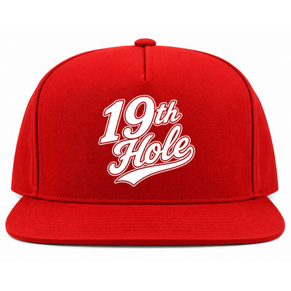 Red 19th Hole Golf Snapback Hat