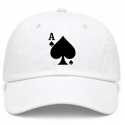 White Ace Of Spades Golf Dad Hat