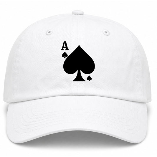 White Ace Of Spades Golf Dad Hat