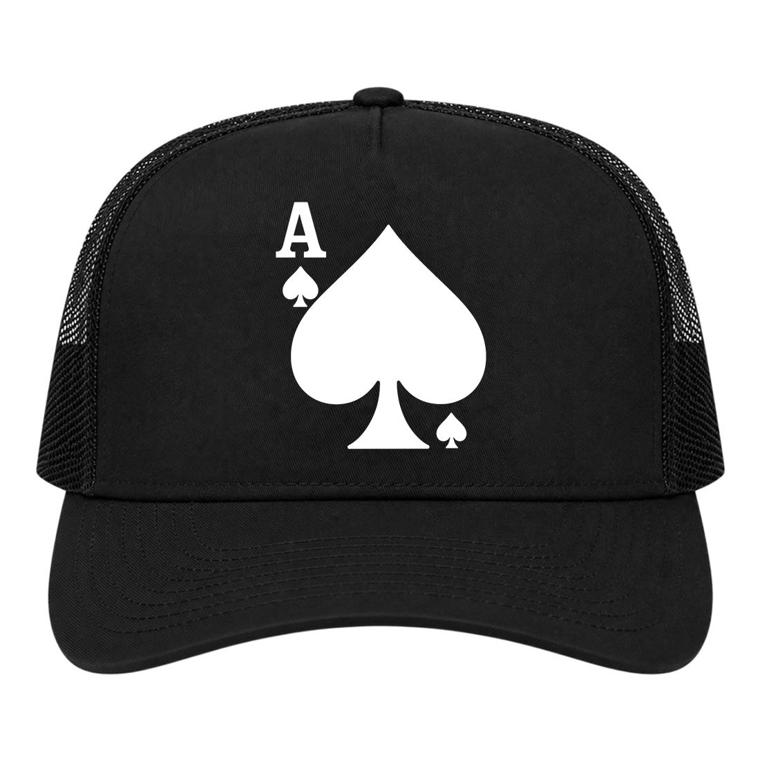 Black Ace Of Spades Golf Trucker Hat