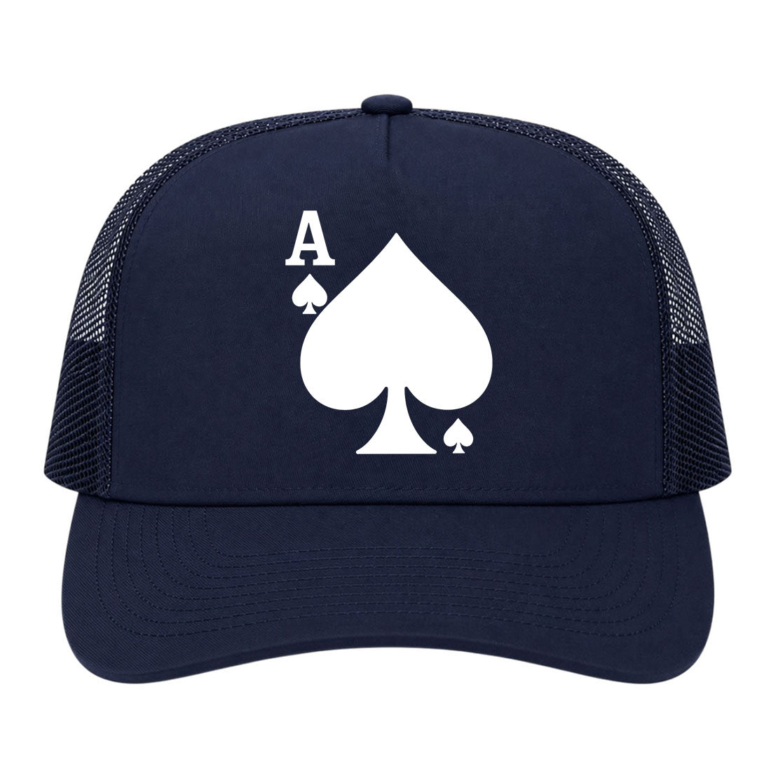 Navy Blue Ace Of Spades Golf Trucker Hat