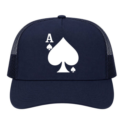 Navy Blue Ace Of Spades Golf Trucker Hat