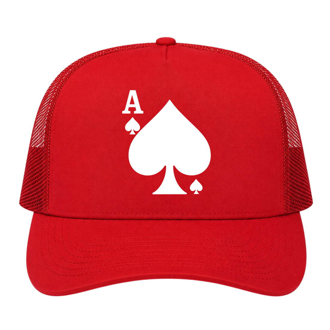Red Ace Of Spades Golf Trucker Hat