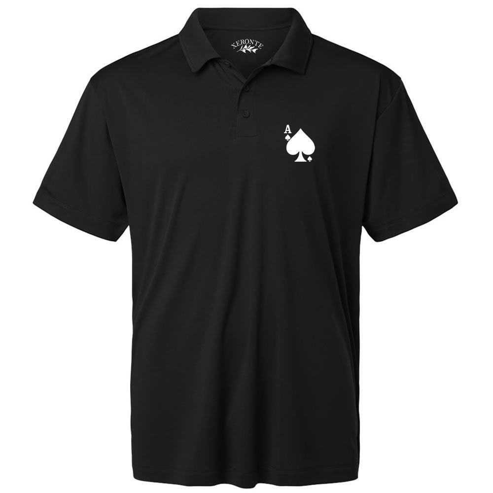 Black Ace of Spades Men’s Golf Polo Shirt