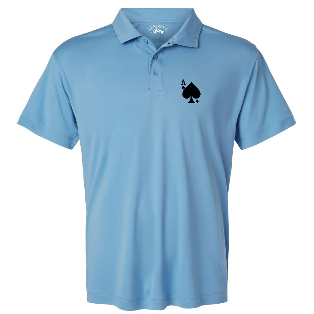 Carolina Blue Ace of Spades Men’s Golf Polo Shirt