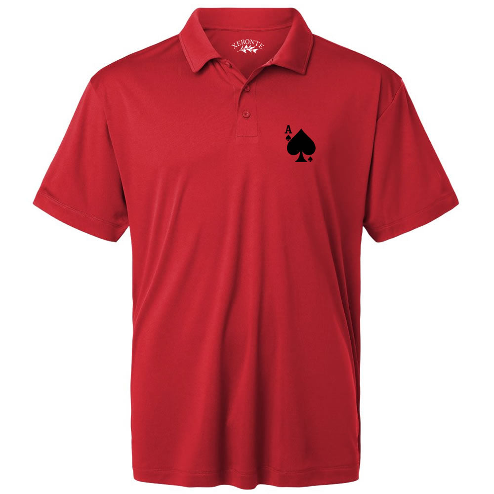 Red Ace of Spades Men’s Golf Polo Shirt