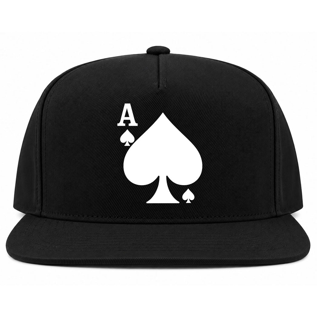 Black Ace Of Spades Golf Snapback Hat