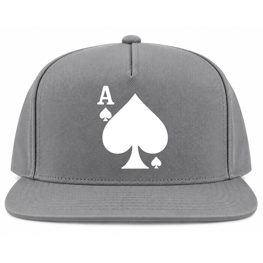 Grey Ace Of Spades Golf Snapback Hat