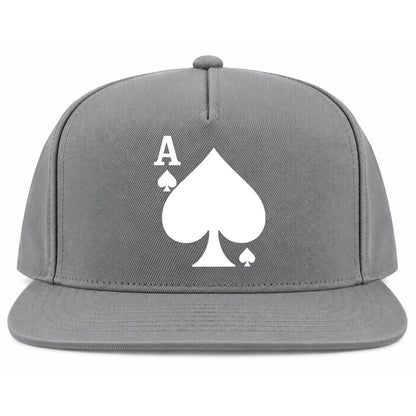 Grey Ace Of Spades Golf Snapback Hat