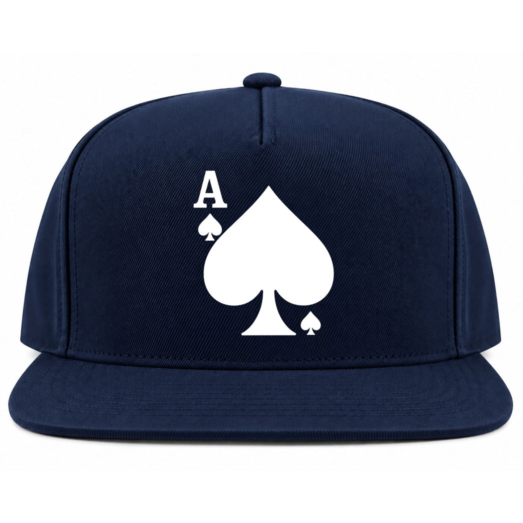 Navy Blue Ace Of Spades Golf Snapback Hat