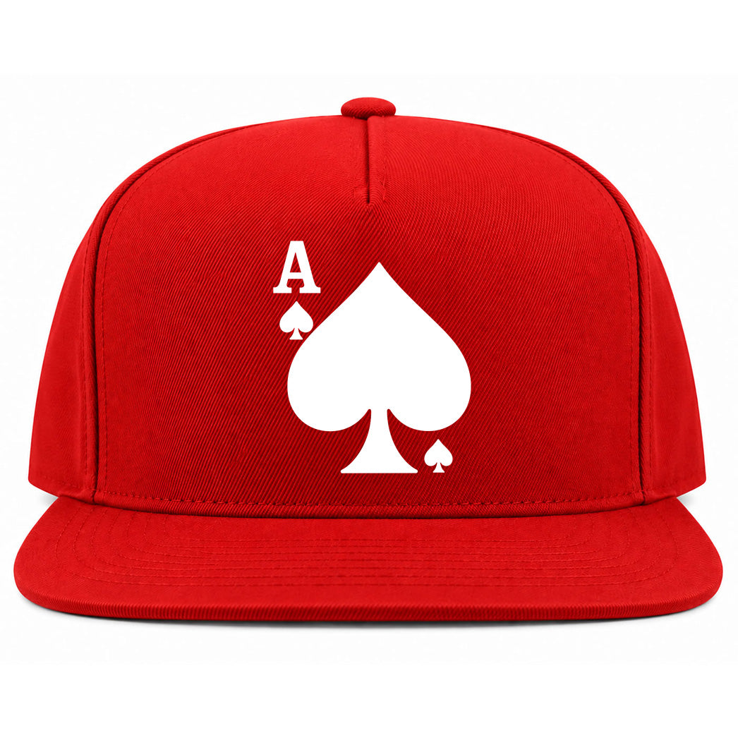 Red Ace Of Spades Golf Snapback Hat