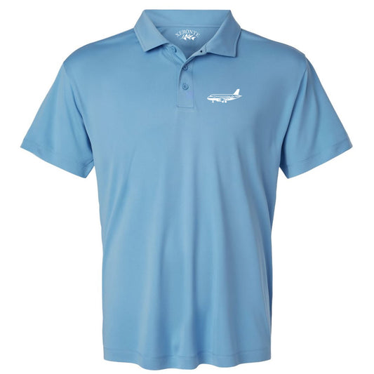 Carolina Blue Airplane Men's Short Sleeve Golf Polo Shirt