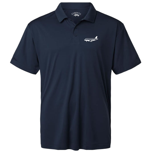 Navy Blue Airplane Men's Short Sleeve Golf Polo Shirt