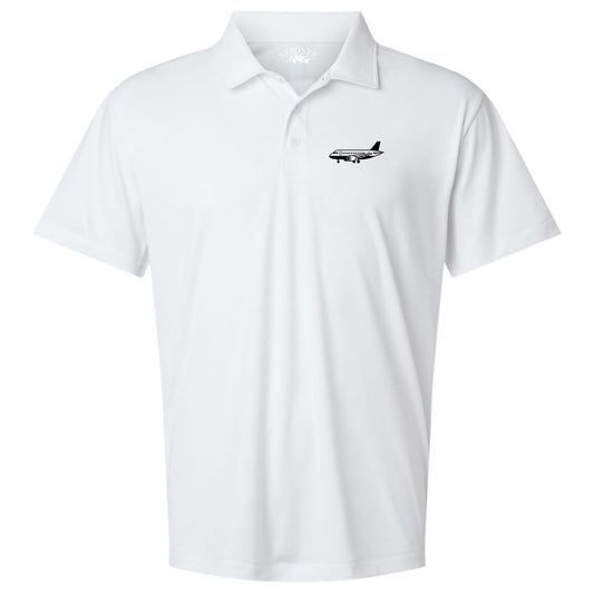 White Airplane Men's Short Sleeve Golf Polo Shirt