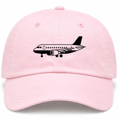 Pink Airplane Print Aviation Golf Dad Hat