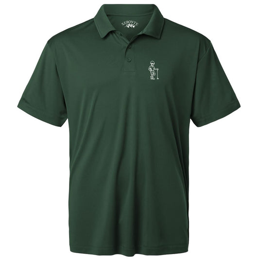 Green Alien Golfer Men's Golf Polo Shirt