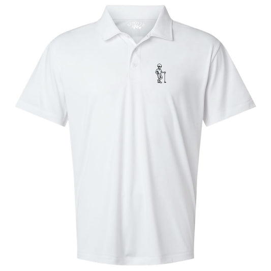 White Alien Golfer Men's Golf Polo Shirt