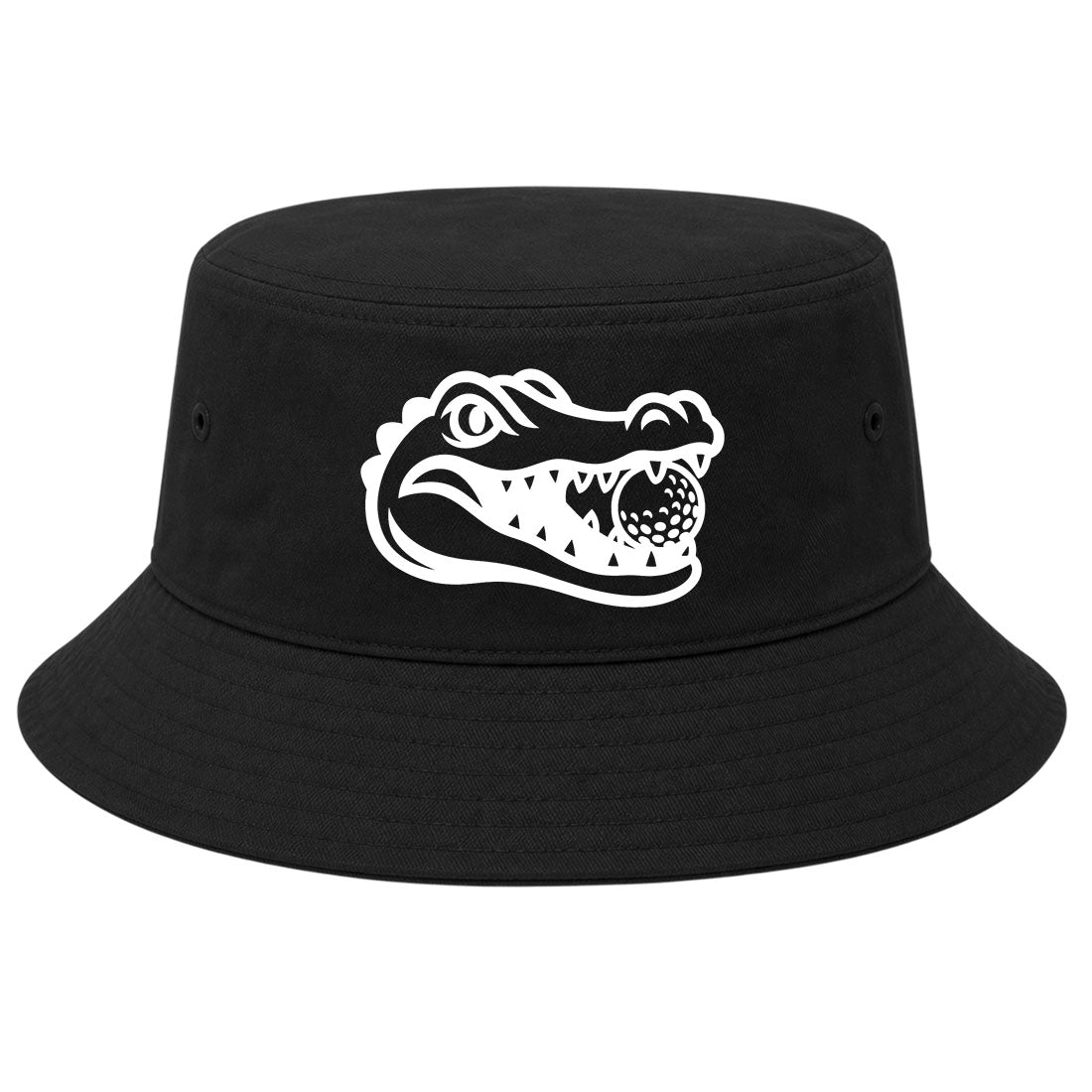 Black Alligator Eating Golf Ball Golf Bucket Hat