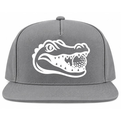 Grey Alligator Eating Golf Ball Golf Snapback Hat