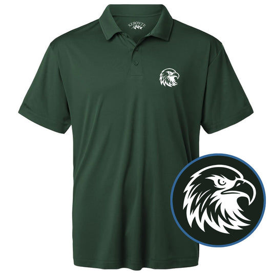 Green American Bald Eagle Golf Polo Shirt