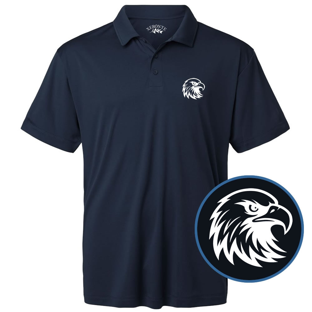 Navy Blue American Bald Eagle Golf Polo Shirt